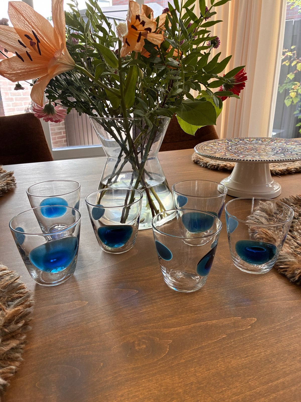 Set van 6 unieke glazen  2009 IKEA Fabulös Gunnel Sahlin, Ophalen, Zo goed als nieuw, Overige merken, Glas
