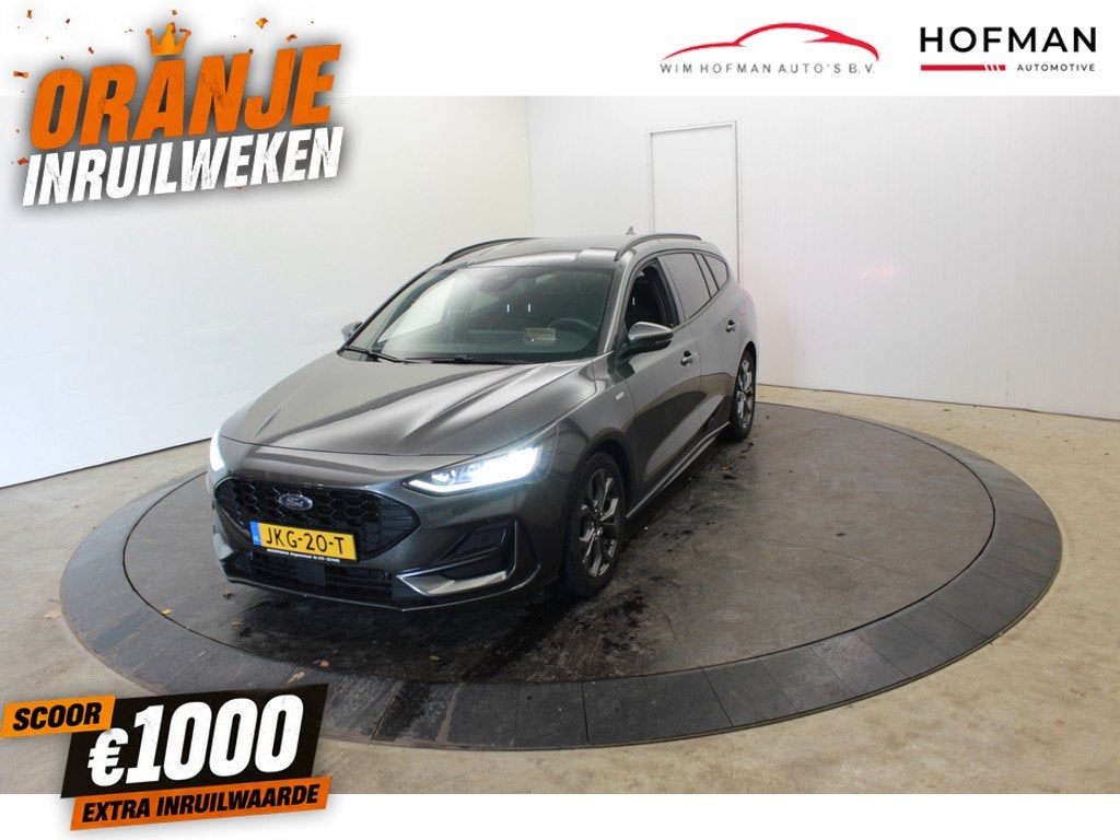 Ford FOCUS Wagon 1.0 EcoBoost Hybrid ST Line Automaat Camera, Auto's, Ford, Stof, Gebruikt, Zwart, Met garantie (alle)