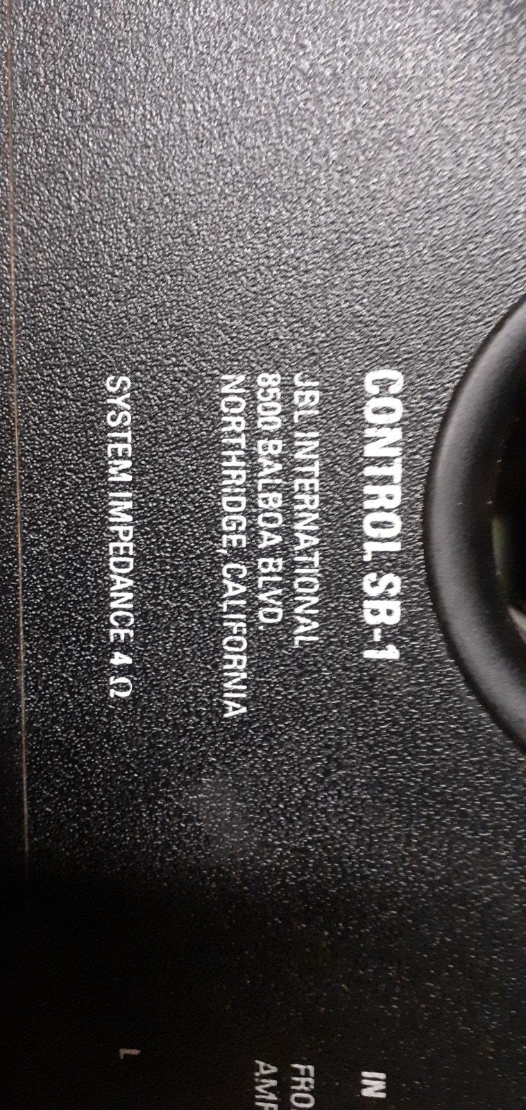 JBL Control SB-1 Subwoofer met satelliet speakers, Ophalen, Gebruikt, Geschikt voor surround/home cinema, Minder dan 60 watt