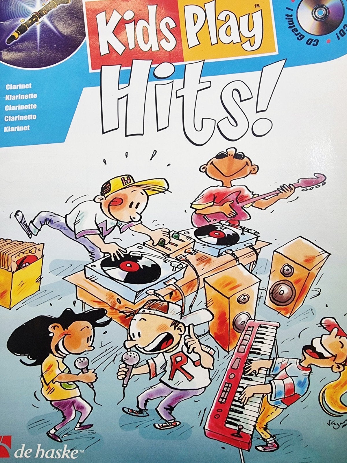 Kids Play Hits! CD met bladmuziek voor klarinet kl16, Gebruikt, Verzenden, Les of Cursus, Klarinet