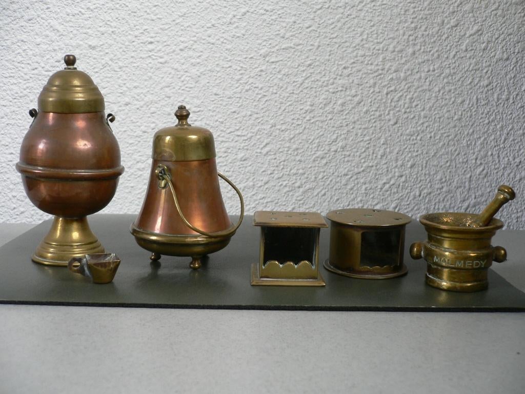 miniatuur doofpot, voetenstoof en vijzel, Ophalen of Verzenden, Zo goed als nieuw, Gebruiksvoorwerp