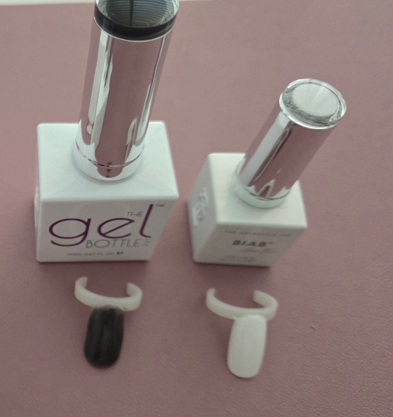 The GelBottle BIAB  - Slate antraciet grijs & Meringue wit, Overige kleuren, Verzenden, Zo goed als nieuw, Handen en Nagels