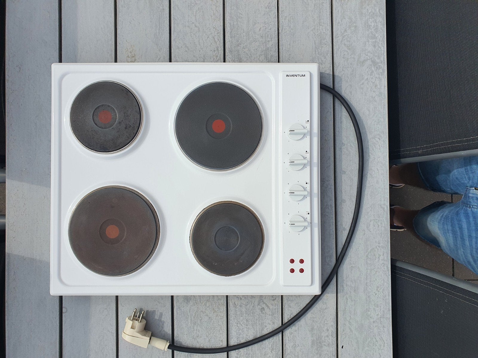 Inventum Elektrische Kookplaat VKE6010WIT - Nette Staat, Ophalen, Vrijstaand, Elektrisch, 4 kookzones