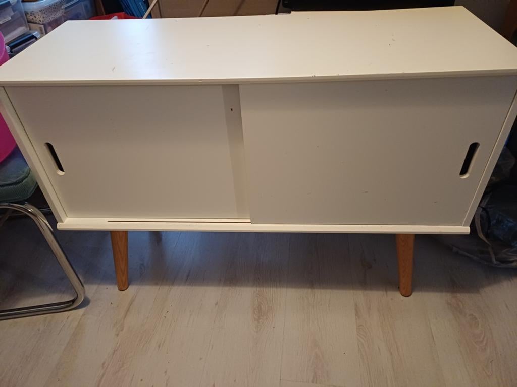 Kastje Japandi wit, Huis en Inrichting, Kasten | Televisiemeubels, Ophalen, 50 tot 100 cm, Zo goed als nieuw, Minder dan 100 cm