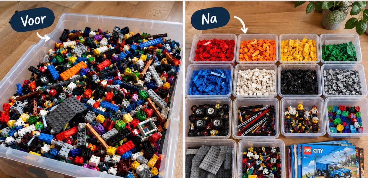 LEGO sorteren | chaos in de LEGO bak, ik sorteer, Ophalen of Verzenden, Nieuw, Inclusief accessoires, Lego
