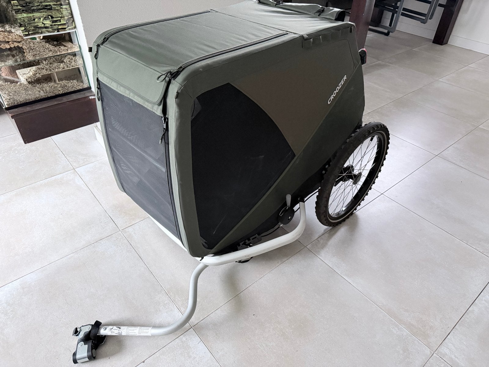 Croozer Dog Mikke XL hondenkar - Moss Groen, Fietsen en Brommers, Fietsaccessoires | Aanhangers en Karren, Ophalen, Zo goed als nieuw