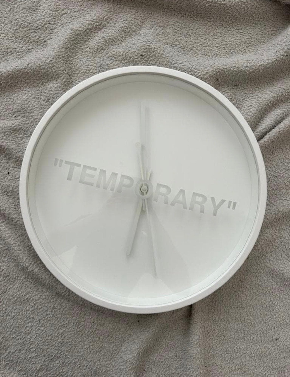 Virgil Abloh X IKEA MARKERAD "Temporary" Muurklok, Ophalen, Wandklok, IKEA, Wit