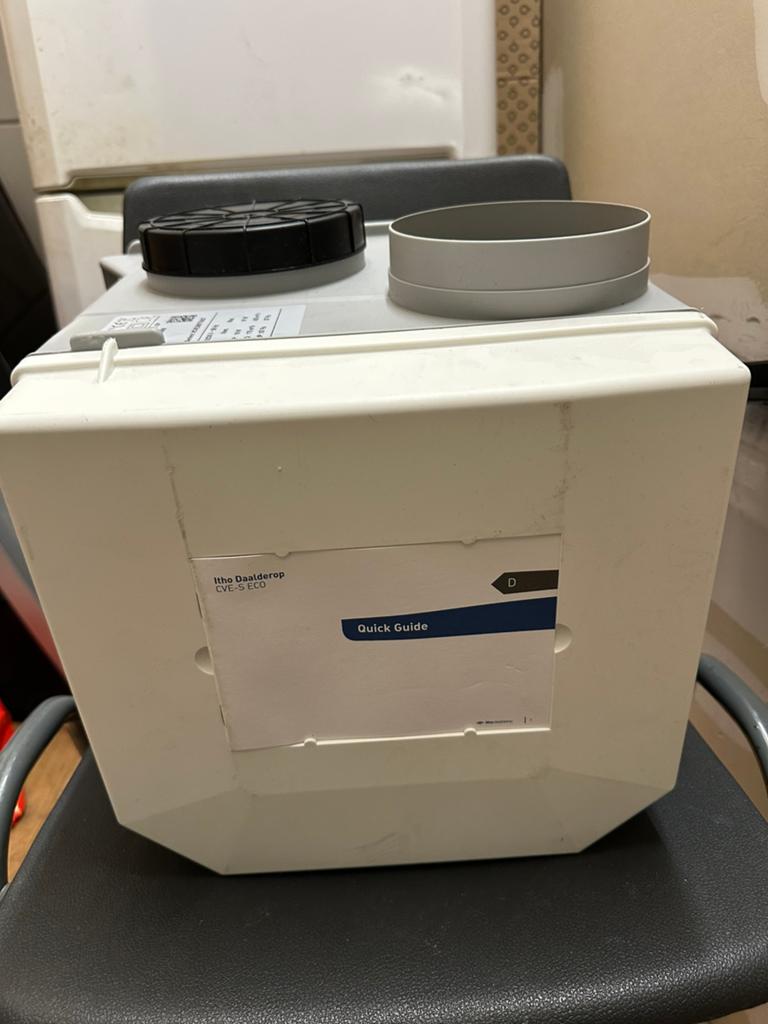 Itho Daalderop CVE-S ECO Ventilator/Afzuiger met Afstandsbed, Ophalen of Verzenden, Gebruikt, Ventilator en Afzuiger