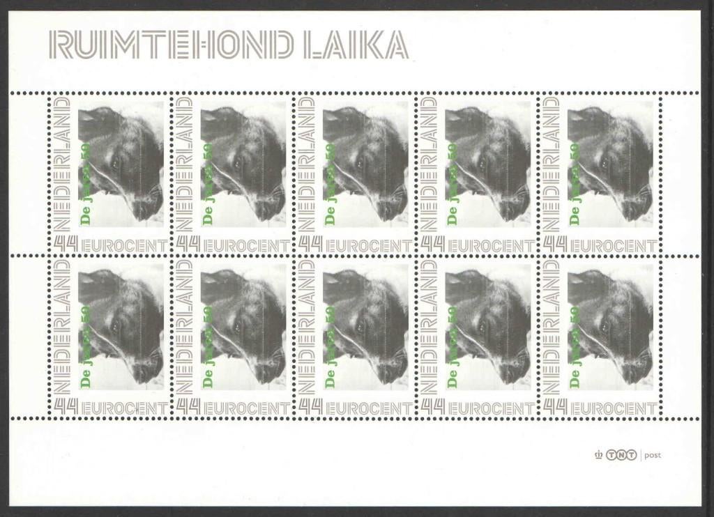 Nostalgie op Postzegels Jaren '50: Ruimtehond Laika, Postzegels en Munten, Ophalen of Verzenden, Na 1940, Postfris