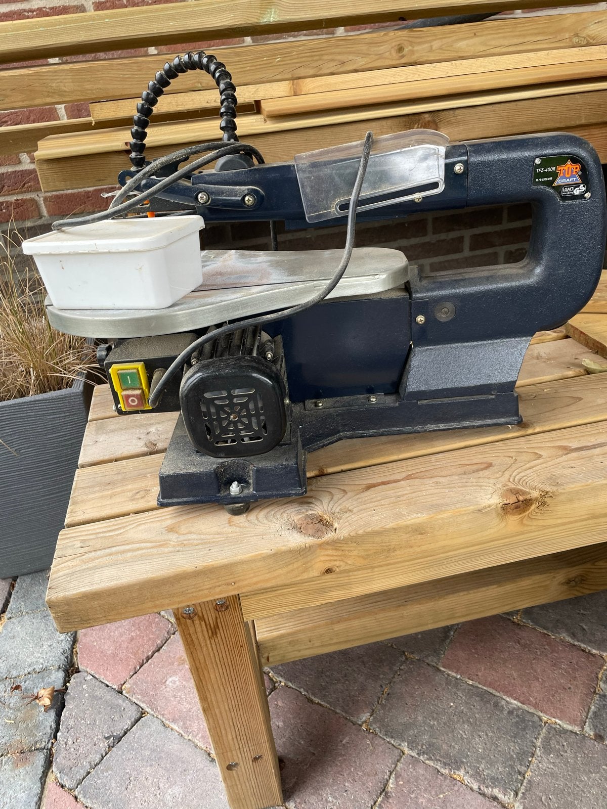 Ferm TFZ-400R Figuurzaagmachine, Doe-het-zelf en Verbouw, Ophalen, Minder dan 30 mm, Gebruikt, Figuurzaag