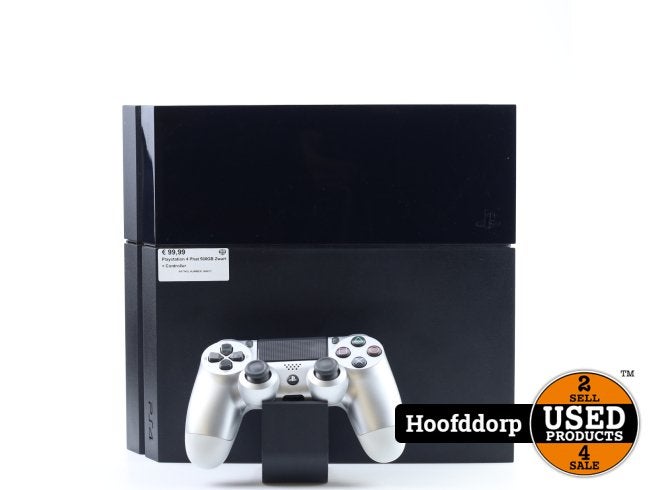 Playstation 4 Phat 500GB Zwart + Controller, Spelcomputers en Games, Spelcomputers | Sony PlayStation 4, Sony, Zo goed als nieuw