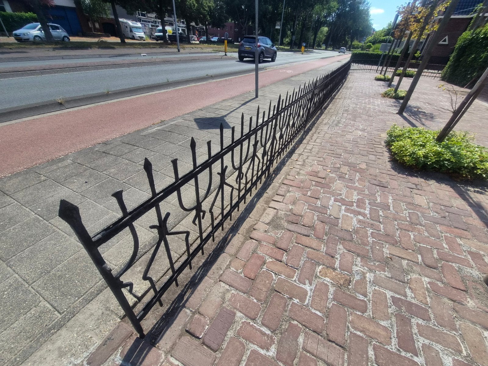 Sierlijk ijzeren hekwerk - Klassiek design, Tuin en Terras, Tuinhekken en Hekwerk, Ophalen, Gebruikt, IJzer, Sierhekwerk