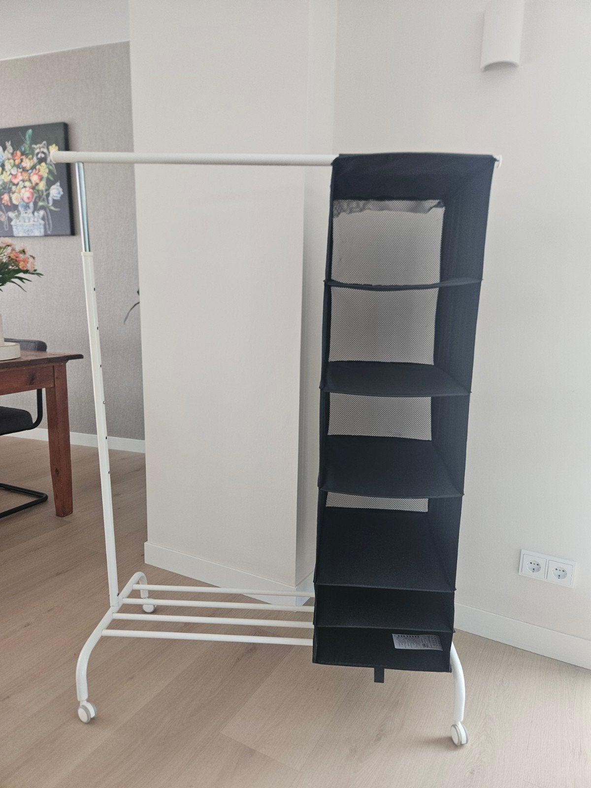 IKEA Kledingrek met hangende opberger, Ophalen of Verzenden, Gebruikt