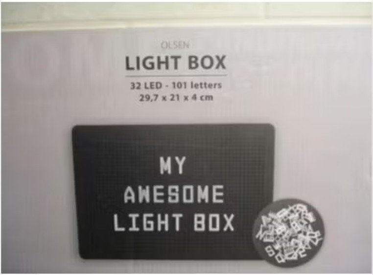 LICHTBOX met LED en 101 LETTERS NIEUW, Verzenden, Nieuw