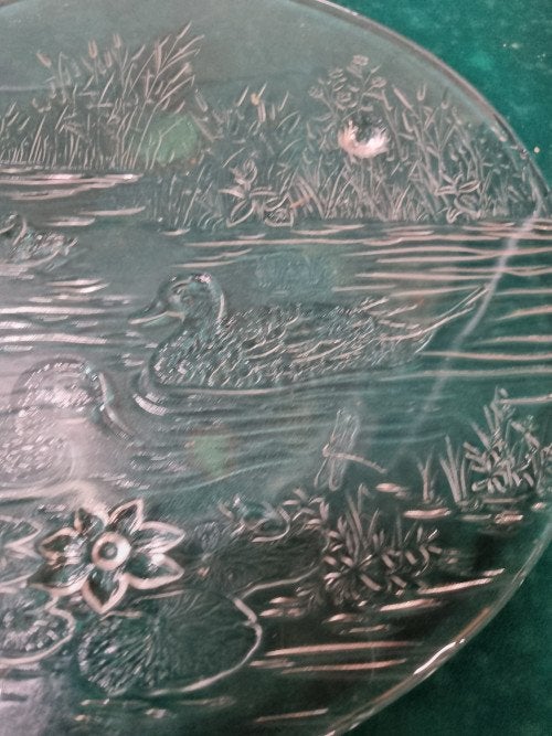 taartschaal met eenden en riet, Antiek en Kunst, Ophalen of Verzenden
