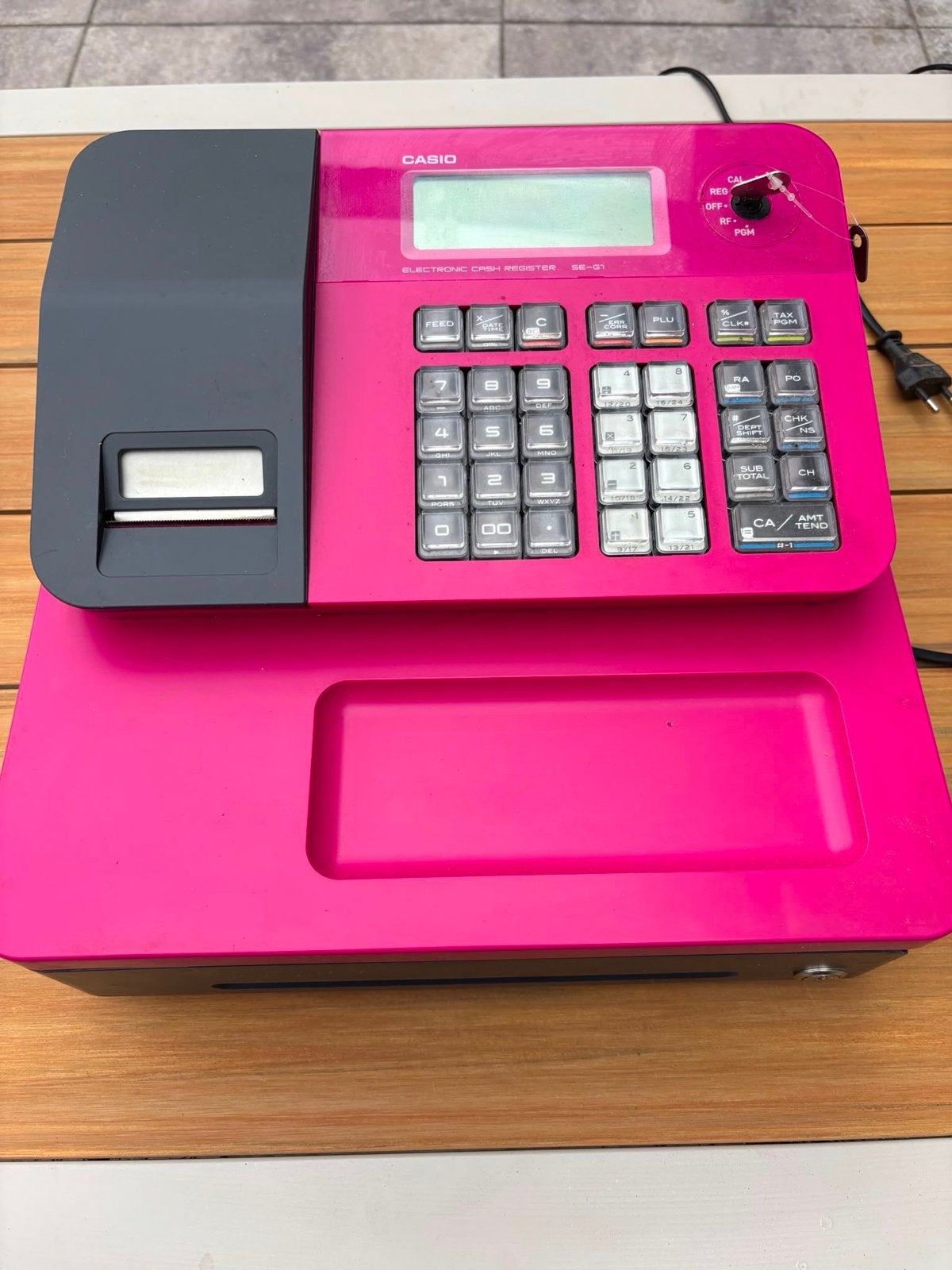 Roze Casio SE-G1 Elektronische Kassa met Geldlade, Verzamelen, Ophalen