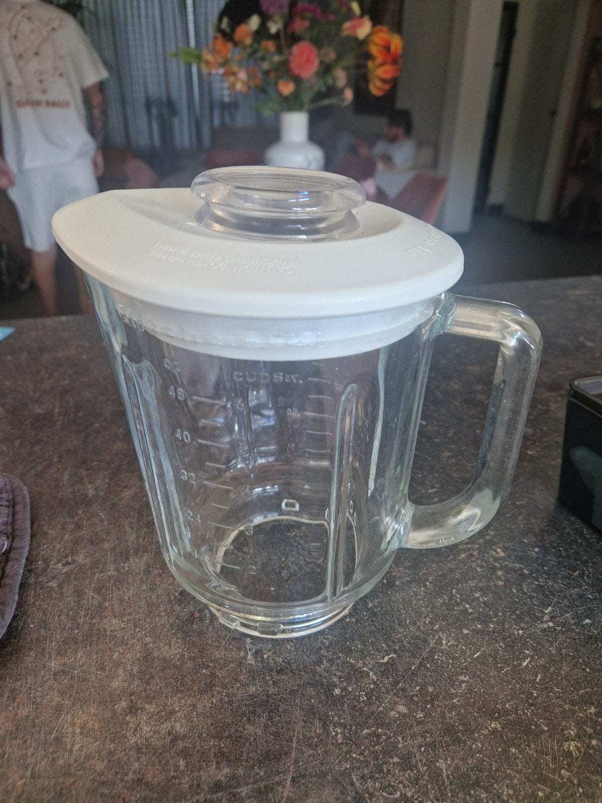 Glazen kitchenaid 1,5 liter blenderkan met deksel - Zo goed, Witgoed en Apparatuur, Ophalen of Verzenden, Zo goed als nieuw, Blender-accessoire