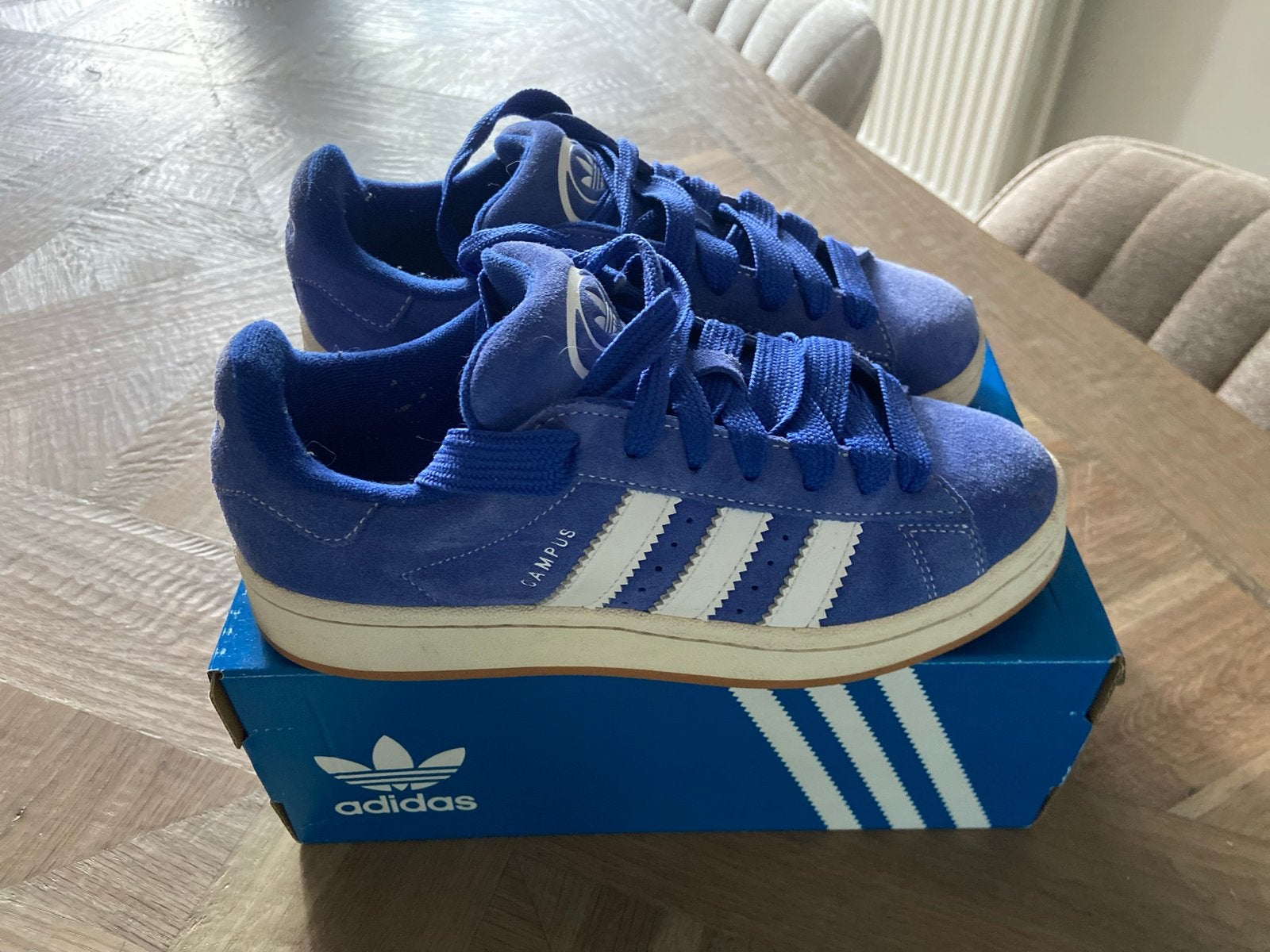 Adidas Campus sneakers - Blauw - Maat 38 2/3, Kleding | Dames, Schoenen, Ophalen of Verzenden, Gedragen, Blauw, Sneakers of Gympen