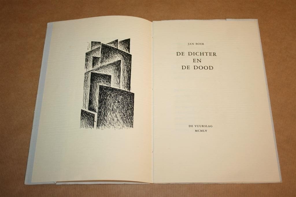 De Dichter en de Dood — Jan Boer, Gronings 1955 Oplage 150, Ophalen of Verzenden, Gelezen