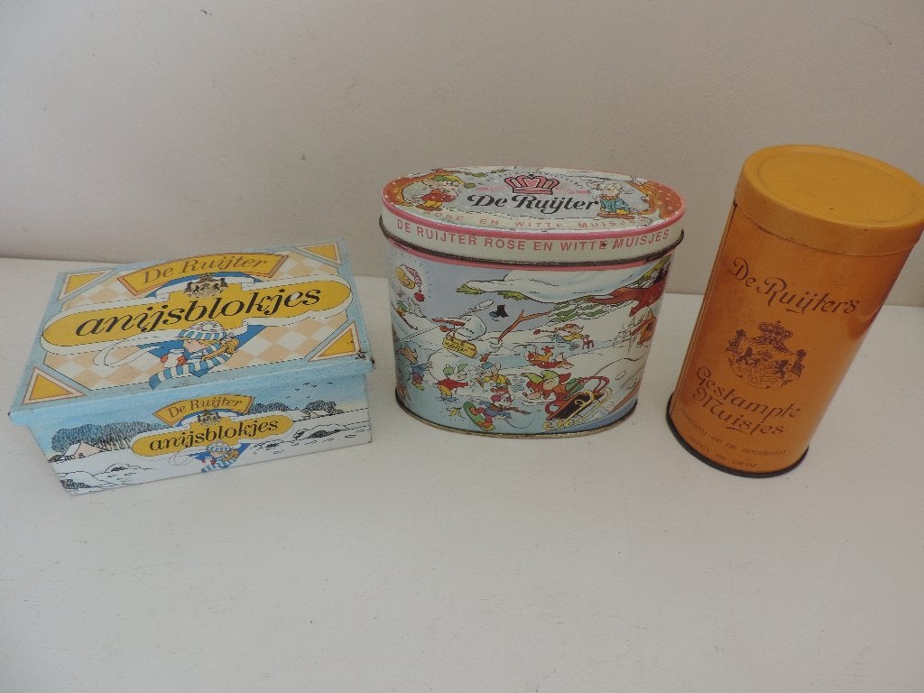 3 De Ruijter blikjes vintage, Ophalen of Verzenden