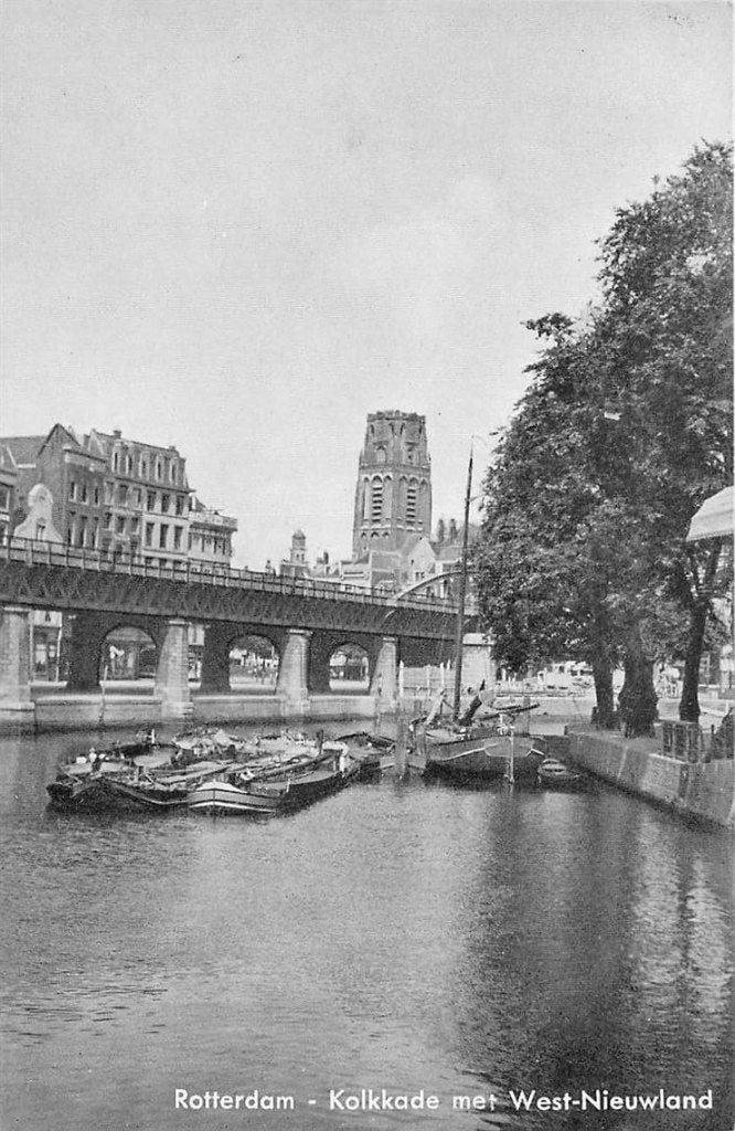 388-198-007 Rotterdam Kolkkade met West Nieuwland, Verzenden, Voor 1920, Zuid-Holland