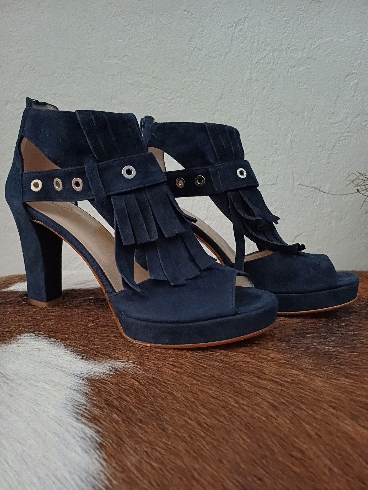Merk Lilian pumps damesschoen zgan hoge hak suede ibiza 37,5, Ophalen of Verzenden, Zo goed als nieuw