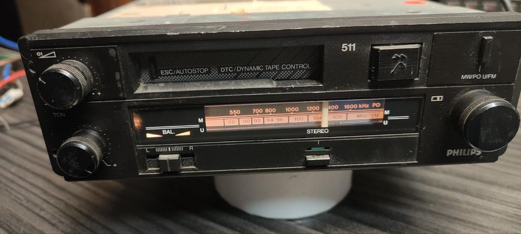 Philips 511 klassieke autoradio cassette, Ophalen of Verzenden