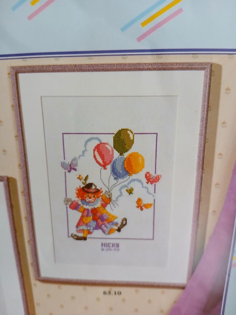 Borduurpatroon - Clown, Hobby en Vrije tijd, Borduren en Borduurmachines, Ophalen of Verzenden, Gebruikt, Handborduren, Patroon