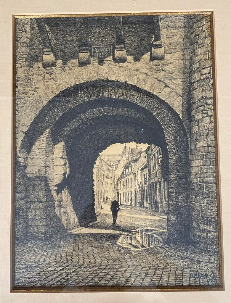 Pentekening Helpoort Maastricht 1972, Ophalen of Verzenden