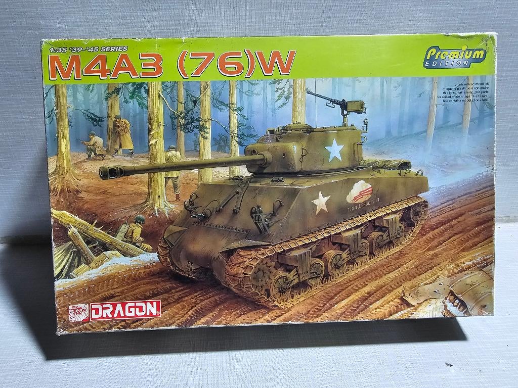 Dragon M4A3 (76) W modelbouwtank, Ophalen of Verzenden, 1:50 of kleiner, Tank, Overige merken