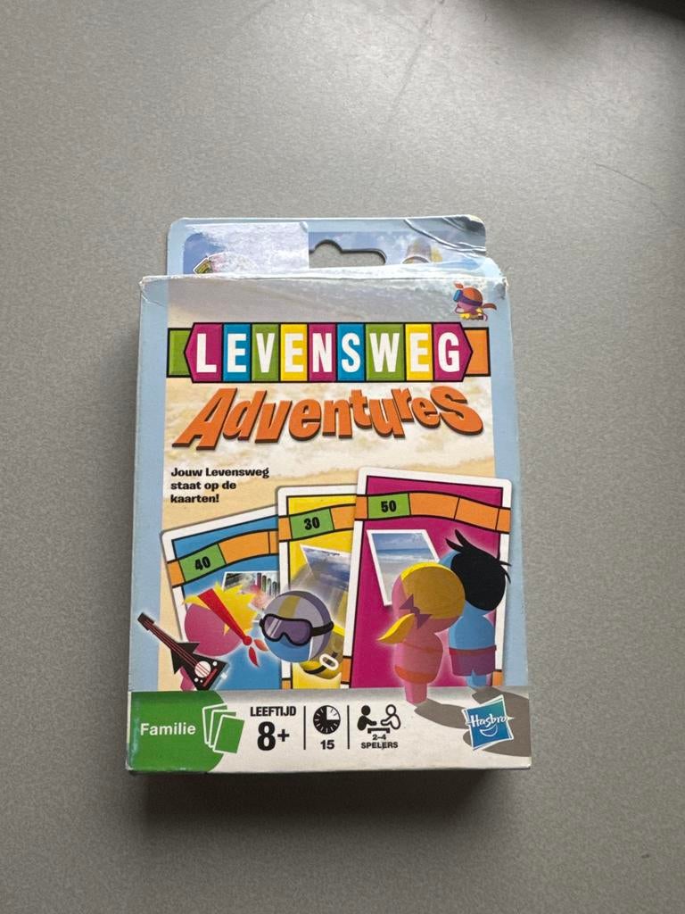 Levensweg Adventures Kaartspel, Drie of vier spelers, Ophalen of Verzenden, Gebruikt