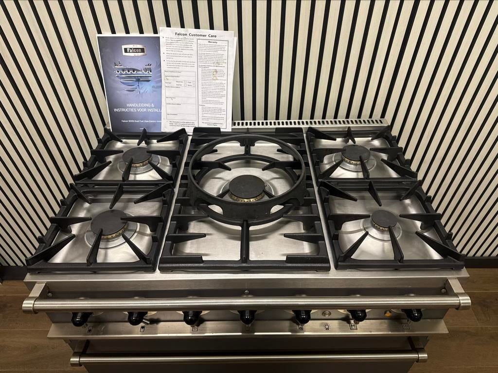 Luxe Fornuis Falcon 900S Dual Fuel Gas-elektro 90 cm, Witgoed en Apparatuur, 60 cm of meer, Fornello Esperta, Ophalen of Verzenden
