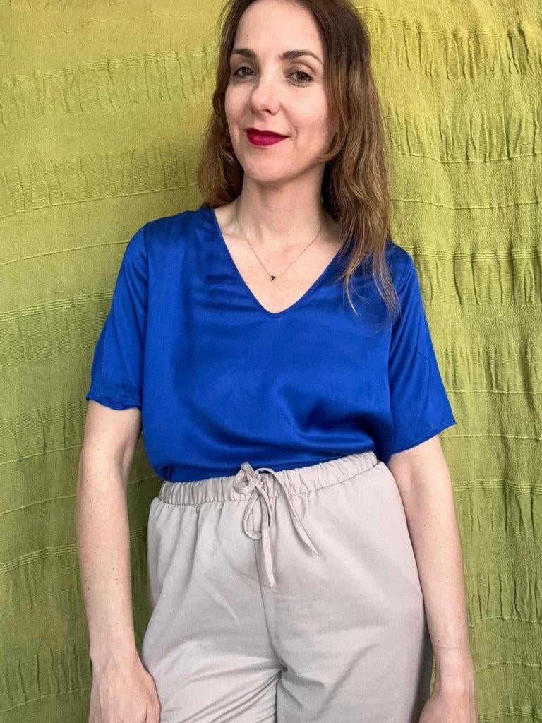 Top / shirt / blauw / small / S / 36 / studio Anneloes, Albert Cuypstr 168a, Studio Anneloes, Blauw, Ophalen of Verzenden