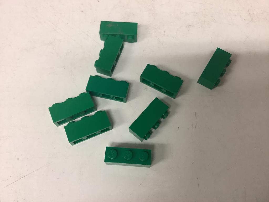 Lego steen 1x3 groen, Ophalen of Verzenden, Gebruikt, Losse stenen, Lego