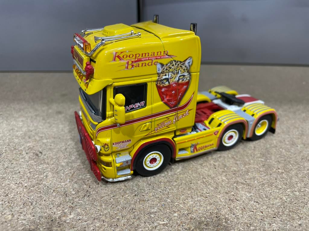 WSI SCANIA S HIGHLINE 6x2 KOOPMAN TRANSPORT, Hobby en Vrije tijd, Ophalen of Verzenden, Zo goed als nieuw, Bus of Vrachtwagen
