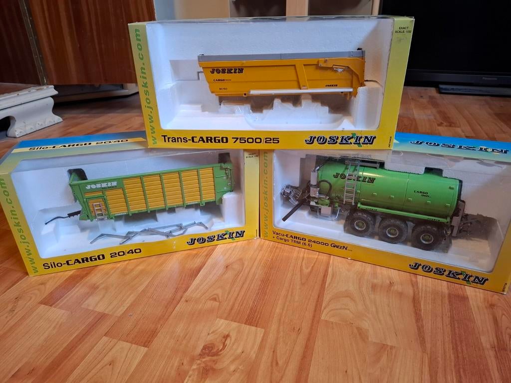 Joskin Vacucargo, Transcargo, Silocargo + Fendt 824 1:32, Hobby en Vrije tijd, Overige merken, Tank, 1:32 tot 1:50, Ophalen of Verzenden