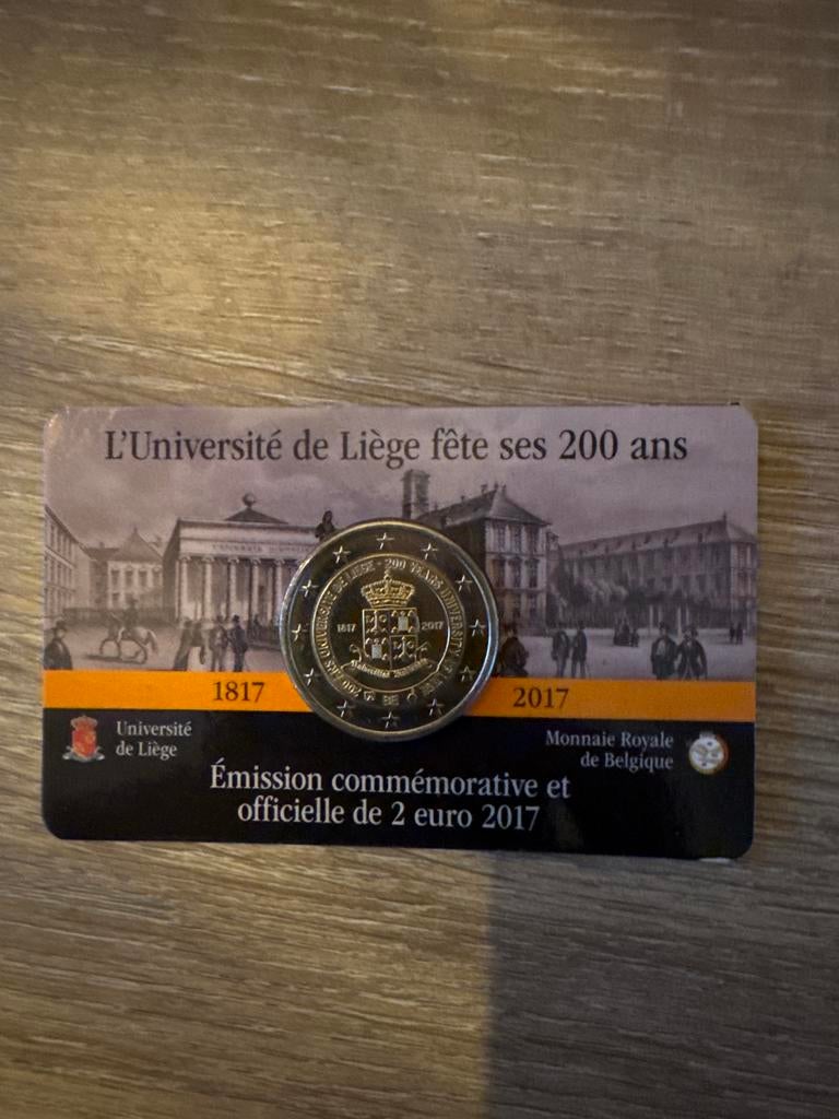 2 Euro België 2017 - Universiteit van Luik, Postzegels en Munten, Ophalen of Verzenden, België, 2 euro, Losse munt