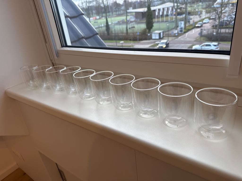 Dubbelwandige Glazen - 260ml - Lungo, Espresso, Cappuccino, Glas of Glazen, Nieuw, Ophalen of Verzenden, Glas