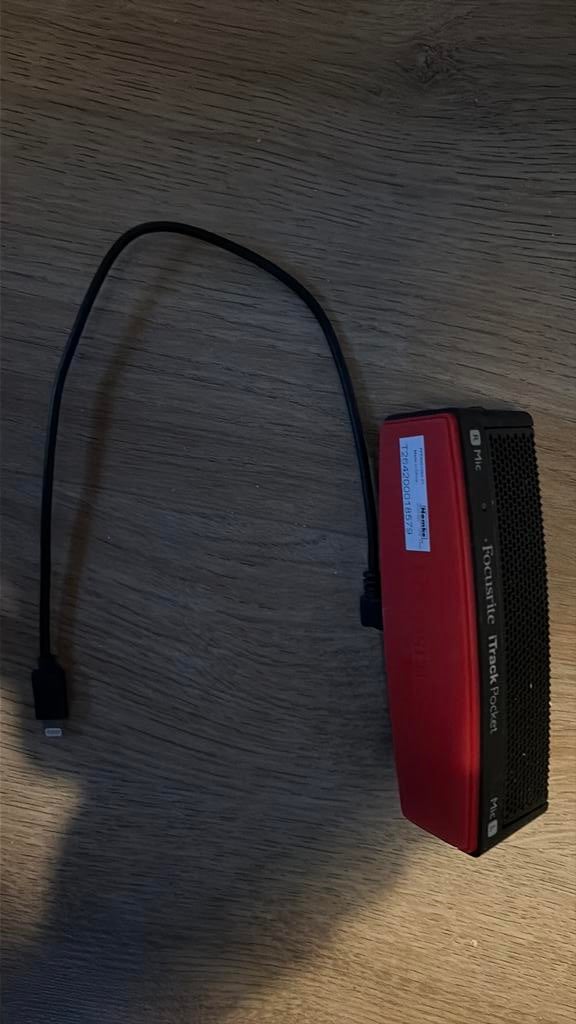 Focusrite iTrack Pocket, Ophalen of Verzenden, Zo goed als nieuw, Studiomicrofoon