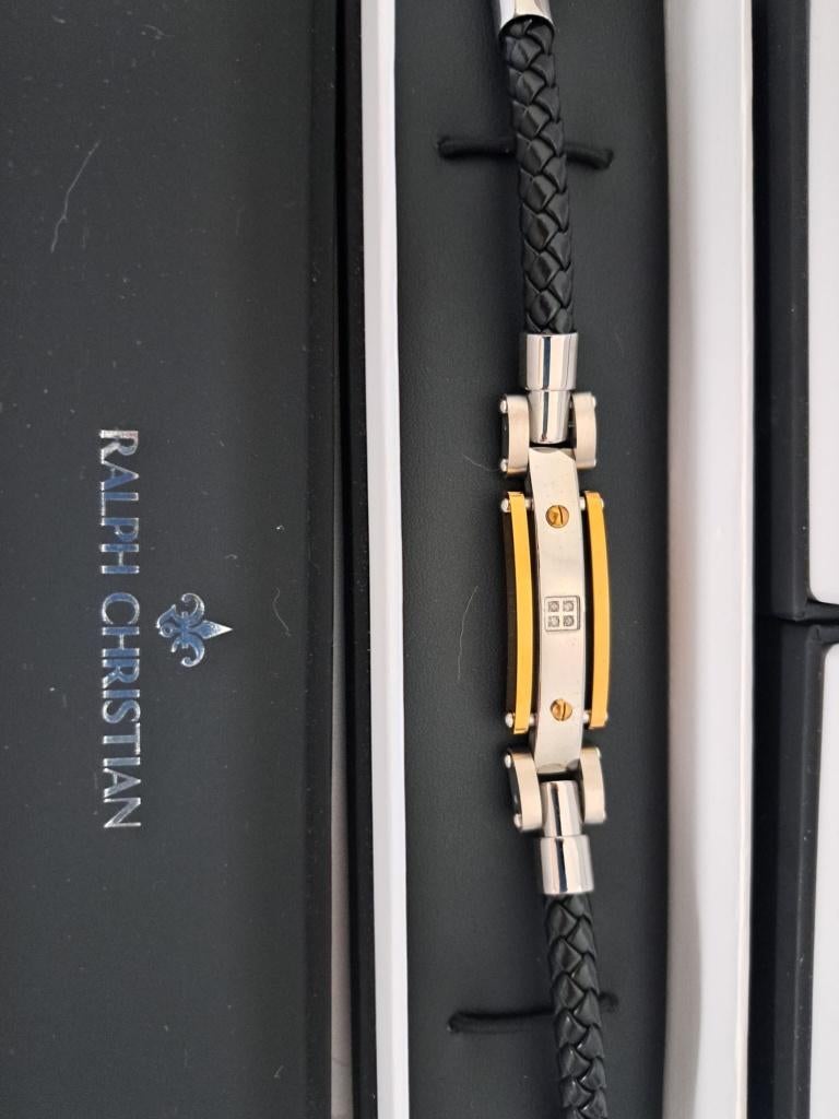 Ralhp Cristian Armband, Staal, Zwart, Nieuw, Ophalen of Verzenden