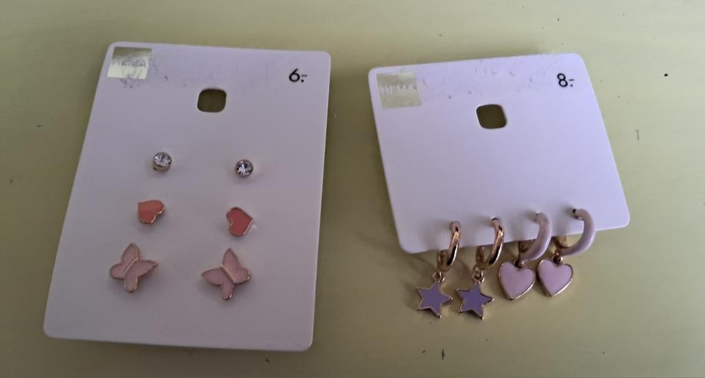 Leuke set van 5 paar oorbellen van HEMA, Overige materialen, Nieuw, Ophalen of Verzenden, Roze