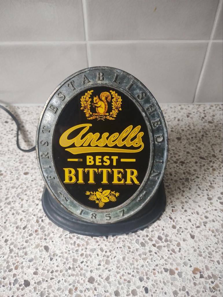 verlicht Ansells Best Bitter bier tap front, Ophalen of Verzenden, Gebruikt, Reclamebord, Plaat of Schild, Overige merken