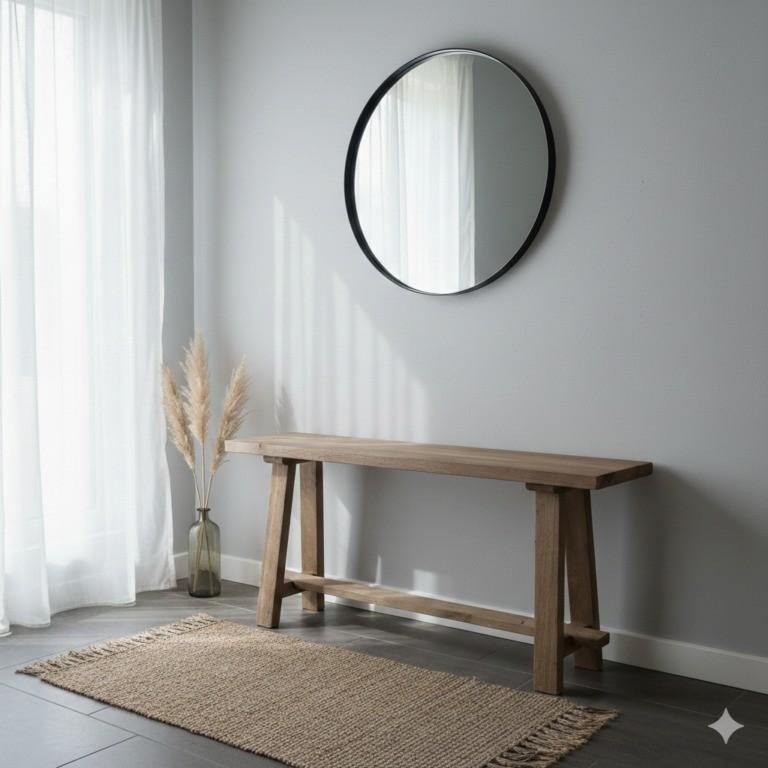 Sideboard / Wandtafel – Eikenhout 1,40 m Art. Nr.: 28054, Ophalen, 100 tot 150 cm, Eikenhout, Nieuw