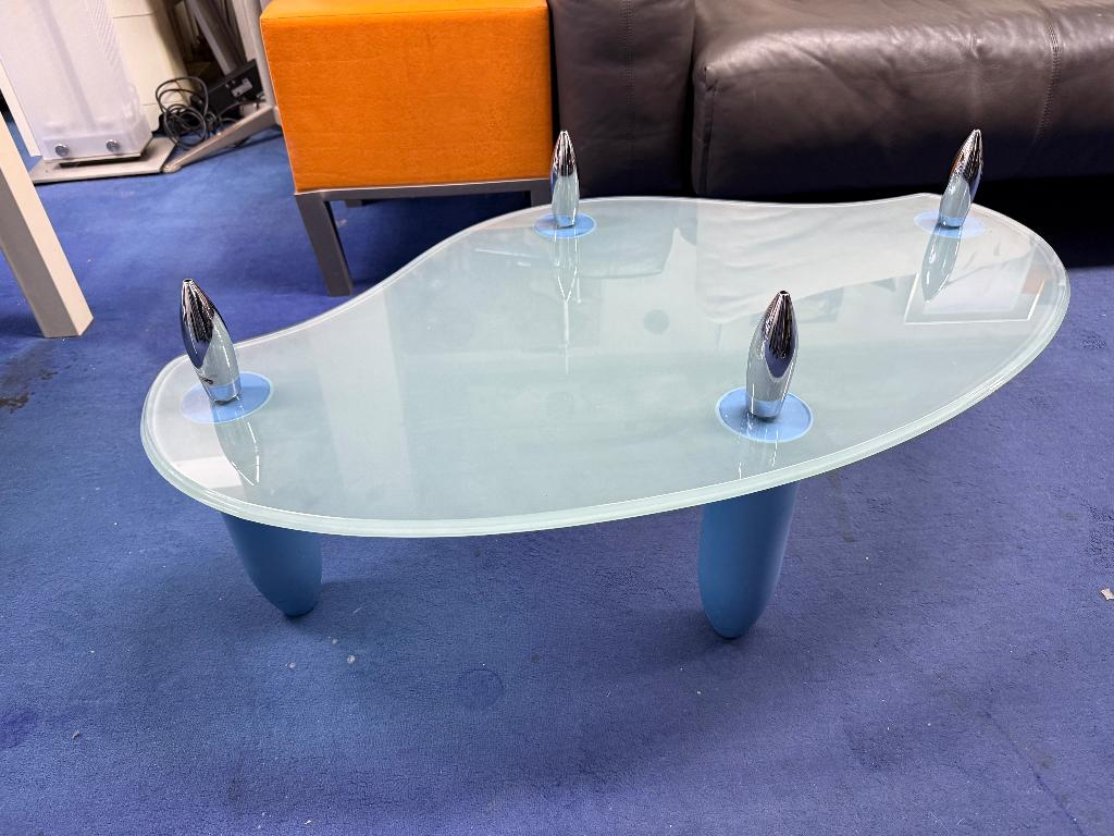 Zanotta Muranoglas salontafel Memphis Design, Ophalen, Gebruikt, Memphis Design Vintage Speels Eye- Catcher, 100 tot 150 cm