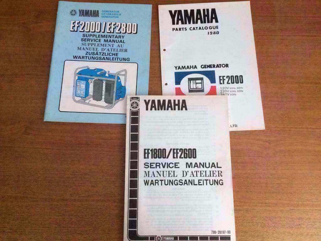 Yamaha generator EF1800/EF2000/EF2600/EF2800 service manual., Ophalen of Verzenden, Yamaha