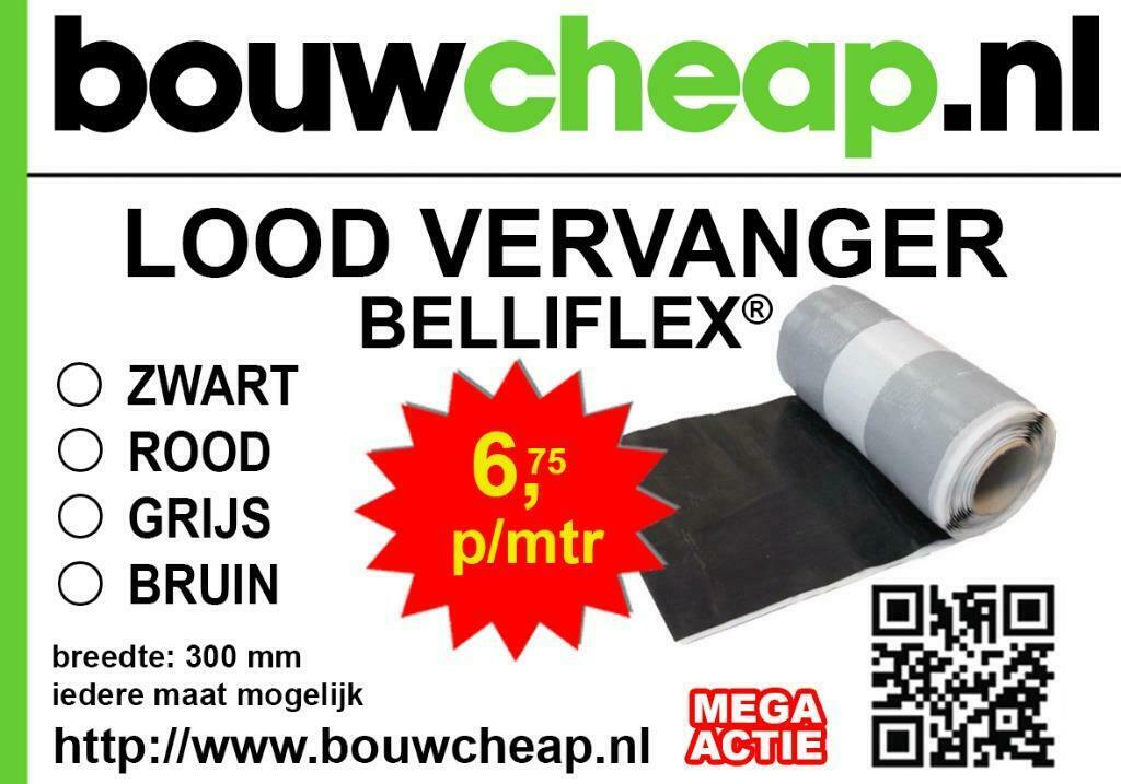 LOODVERVANGER OP ROL MET SUPER PLAKEIGENSCHAPPEN BOUWCHEAP, Doe-het-zelf en Verbouw, Dakpannen en Dakbedekking, Ophalen, Zwart
