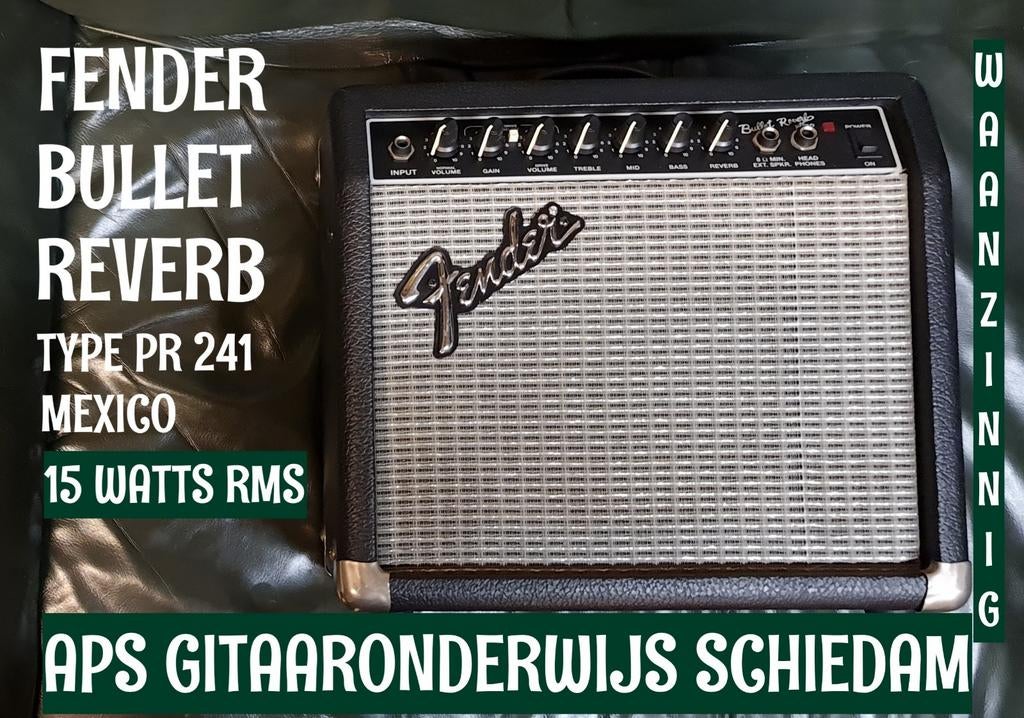 NETTE FENDER BULLET REVERB GUITAR AMP 15WT MEXICO, Muziek en Instrumenten, Ophalen of Verzenden, Nieuw, Gitaar, Minder dan 50 watt