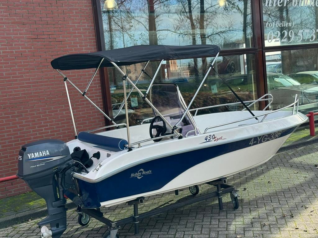 Hobby 430 Sport Consoleboot 25pk Yamaha 4takt | Nieuwstaat |, Watersport en Boten, Ophalen, 10 tot 30 pk, Zo goed als nieuw, Buitenboordmotor