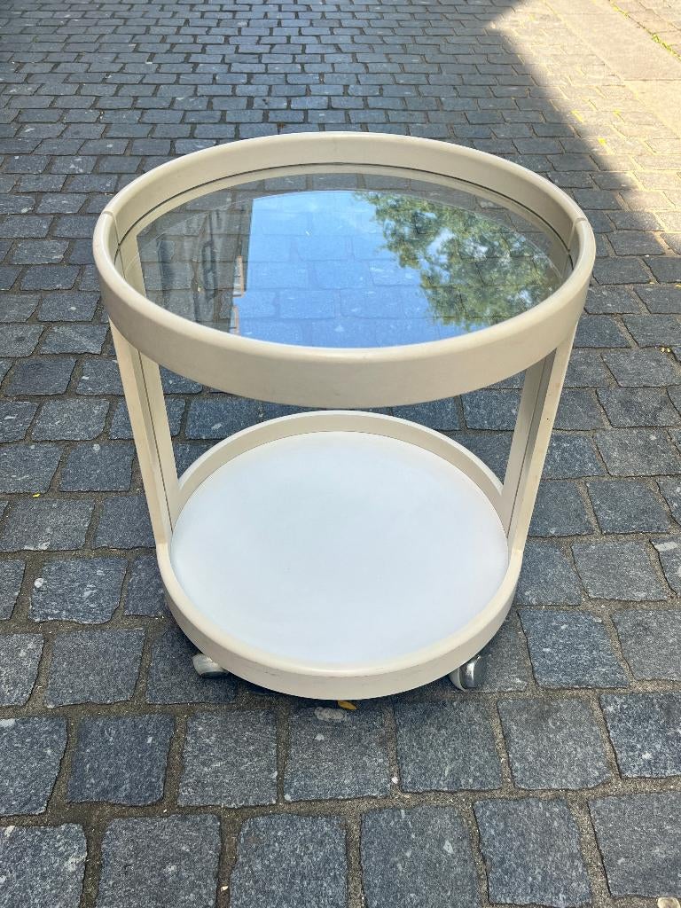 Vintage Ronde Trolley / Barcart, Space Age, 1970's, Ophalen, Gebruikt, Onbekend, Onbekend