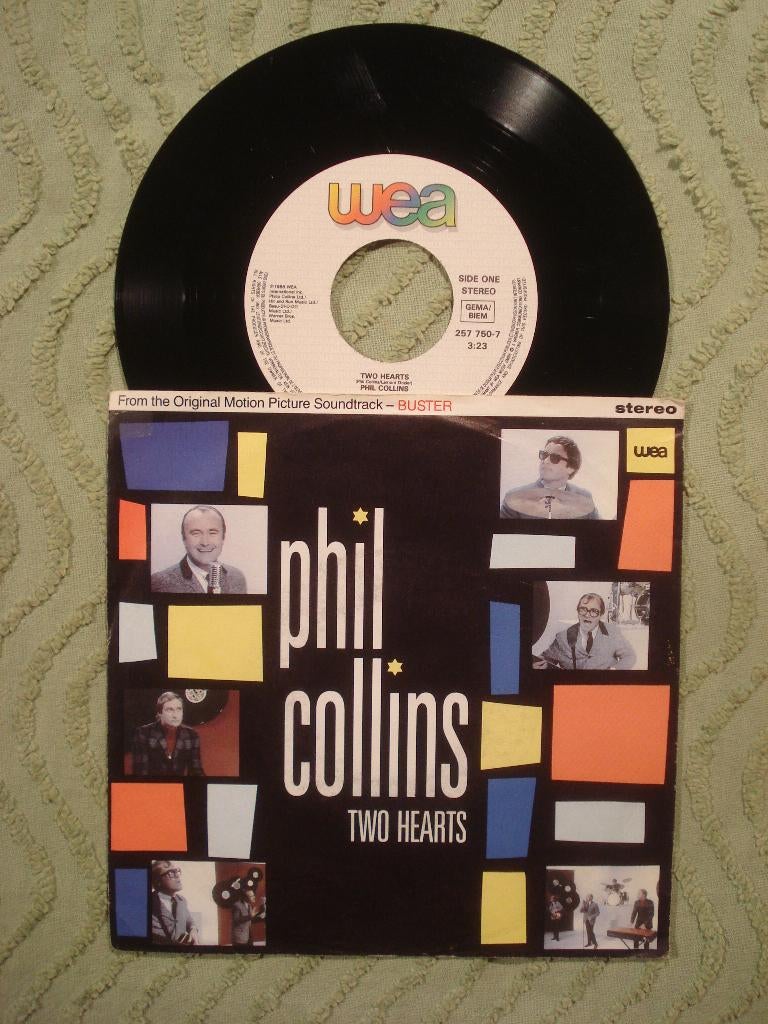 Phil Collins 7" Vinyl Single: ‘Two hearts’ (Duitsland), Filmmuziek en Soundtracks, 7 inch, Single, Ophalen of Verzenden